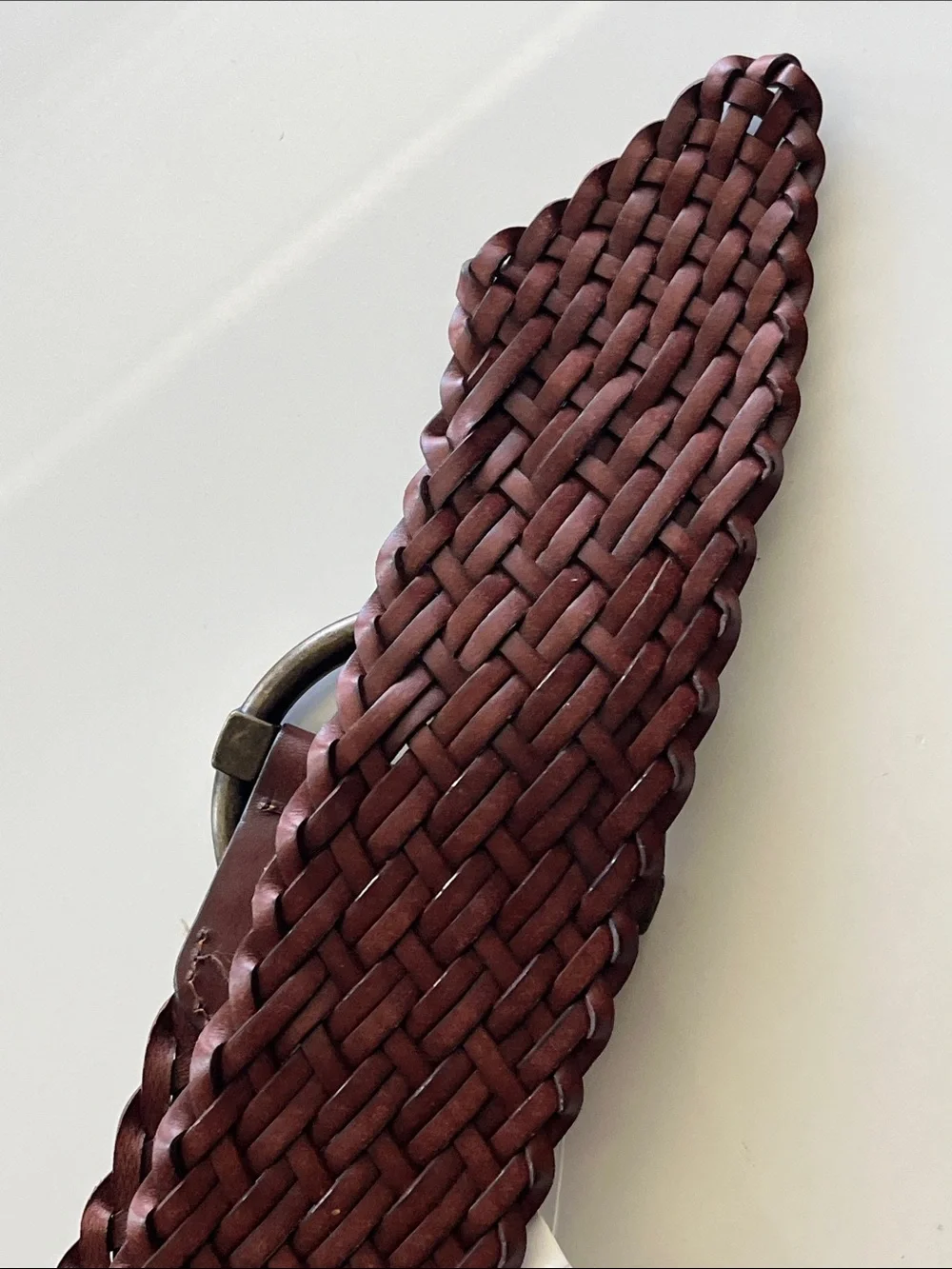 NWT Banana Republic Wide Braided Leather Belt - Brown